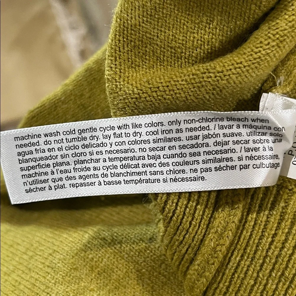 ELOQUII Bright Chartreuse Knit Poncho Sweater WOMEN SIZE 18/20